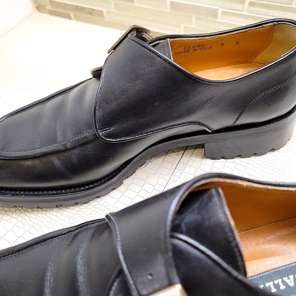 Very Rare New Never Used Hand Made Italian Black Leather Dress Monk Strap - Picture 7 of 14